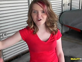 HD Hot petite teen gets fucked in public for money